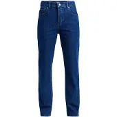Roxy Straight-Jeans "Moonrise Long Mid Ocean Blue", Damen, Gr. 26 (XS), ocean blau, Obermaterial: 74% Baumwolle, 25% Recycled Baumwolle, 1% Elasthan., Jeans Straight-Jeans