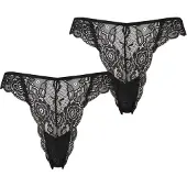 Urban Classics Panty "Ladies Allover Lace Tanga 2-Pack"