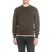 Replay 1100000002199 , Herren, Gr. XXL, grün (mud grün), Strick, Obermaterial: 100% Baumwolle, unifarben, regular fit normal, Rundhals, Rippstrickbündchen, Pullover 1100000002199, mit Rundhals