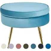 SalesFever Sitzpouf rund aus Samt
