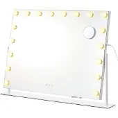 Songmics Hollywood Schminktischspiegel, mit Beleuchtung, 80 x 13 x 64.5 cm – Größe 80L x 60B cm