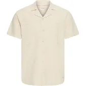!Solid Kurzarmhemd SOLID "Kurzarmhemd SDNeel", Herren, Gr. XL, N-Gr, beige (oatmeal), Obermaterial: 100% Baumwolle CO., Hemden Kurzarmhemd