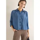 Cecil Langarmbluse Feminine Smock-Detail an der Schulter
