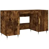 Syfax Schreibtisch Räuchereiche 140x50x75 cm Holzwerkstoff