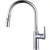 Avizar , Ausziehbare Küchenarmatur mit flexiblem Brausekopf, Silber