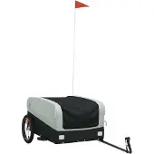 Syfax Fahrradanhänger Schwarz und Grau 45 kg Eisen