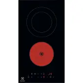 Electrolux LHR3233CK, Schwarz, Integriert, 29 cm, Glaskeramikkochfeld, Glaskeramik, 2 Zone(n)