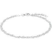Amor Fußkette für Damen, 925 Sterling Silber amor Silber