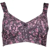 Susa Bügelloser BH "Entlastungs BH Prints", Damen, Gr. 85, Cup C, lila (lila, bedruckt), Stoff, Obermaterial: 44% Baumwolle CO. 42% Polyester PES. 7% Polyamid PA. 7% Elasthan EL., BHs Bügelloser BH
