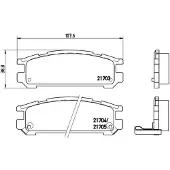 Brembo Bremsbelagsatz, Scheibenbremse p78005 für NISSAN SUBARU