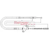 METZGER Seilzug, Feststellbremse 109872 hinten links für MERCEDES-BENZ