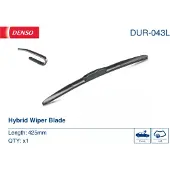 Denso Europe DUR-043L, Scheibenwischerblatt, Schwarz, 42,5 cm, 139 g, 1 Stück(e)