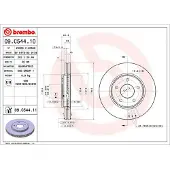 Brembo Bremsscheibe 09.C544.11, vorne, belüftet, 1 Stück