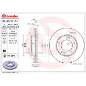 Brembo Bremsscheibe 09.9545.11, vorne, belüftet, hochkarbonisiert, 1 Stück