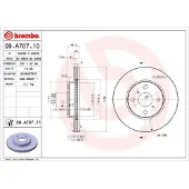 Brembo Bremsscheibe 09a70711 255mm 22mm für TOYOTA PERODUA (GAC) (FAW)