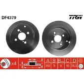 TRW Bremsscheibe LUC DF4379 hinten, voll, 1 Stück
