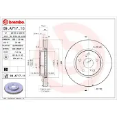 Brembo Bremsscheibe 09a71711 296mm 28mm für LEXUS TOYOTA (FAW)