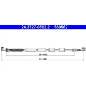 Ate Seilzug, Feststellbremse 24372705822 für FIAT