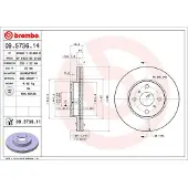 Brembo Bremsscheibe 09573611 255mm 22mm für TOYOTA CHEVROLET GREAT WALL