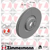 ZIMMERMANN Bremsscheibe 150296232 Vorderachse links 395mm 36mm für BMW