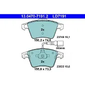 Ate Bremsbelagsatz, Scheibenbremse 13047071912 für VAG