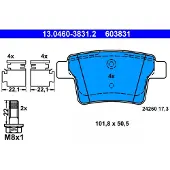 Ate Bremsbelagsatz, Scheibenbremse 13046038312 für FORD JAGUAR