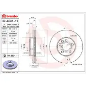 Brembo Bremsscheibe 09693411 288mm 25mm für FORD VW