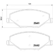 Brembo Bremsbelagsatz, Scheibenbremse p85121 für VW