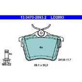 Ate Bremsbelagsatz, Scheibenbremse 13047028932 für PEUGEOT CITROËN