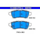 Ate Bremsbelagsatz, Scheibenbremse 13046057842 für NISSAN