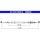Ate Seilzug, Feststellbremse 24372708322 für PEUGEOT