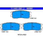 Ate Bremsbelagsatz, Scheibenbremse 13046059812 für MITSUBISHI