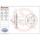 Brembo Bremsscheibe 09771910 229mm 16mm für TOYOTA