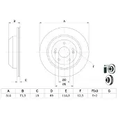 Bosch Bremsscheibe 0 986 479 F43 hinten, belüftet, 1 Stück