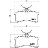 Brembo Bremsbelagsatz, Scheibenbremse p83084 für TOYOTA