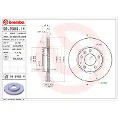 Brembo Bremsscheibe 09958511 274mm 24mm für MAZDA (FAW) BESTURN