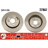 TRW Bremsscheibe DF4150 vorne, belüftet, 1 Stück