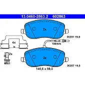 Ate Bremsbelagsatz, Scheibenbremse 13046028632 für PEUGEOT CITROËN FIAT
