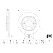 Bosch Bremsscheibe 0 986 479 G29 hinten, voll, 1 Stück