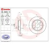 Brembo Bremsscheibe 08946610 261mm 10mm für KIA NAZA