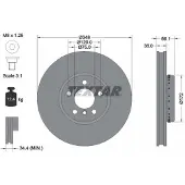 Textar Bremsscheibe 92253825 zweiteilig 348mm 36mm für BMW
