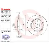 Brembo Bremsscheibe 08.N123.11, hinten, voll, 1 Stück