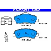 Ate Bremsbelagsatz, Scheibenbremse 13046038672 für PEUGEOT