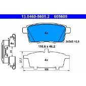 Ate Bremsbelagsatz, Scheibenbremse 13046056052 für MAZDA