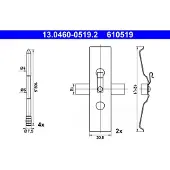 Ate Zubehörsatz, Scheibenbremsbelag 13046005192 für VAG