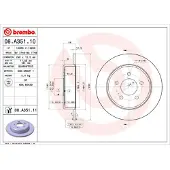 Brembo Bremsscheibe 08a35111 290mm 12mm für CHRYSLER DODGE JEEP