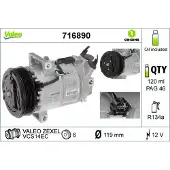 Valeo Klimakompressor 12 V R 134a Ø 119 mm passend für NISSAN TIIDA