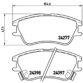 Brembo Bremsbelagsatz, Scheibenbremse p30027 für HYUNDAI AC