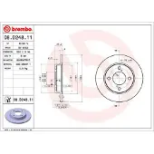 Brembo Bremsscheibe 08.D248.11, hinten, voll, 1 Stück