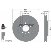 Textar Bremsscheibe 92098603 256mm 22mm für VW